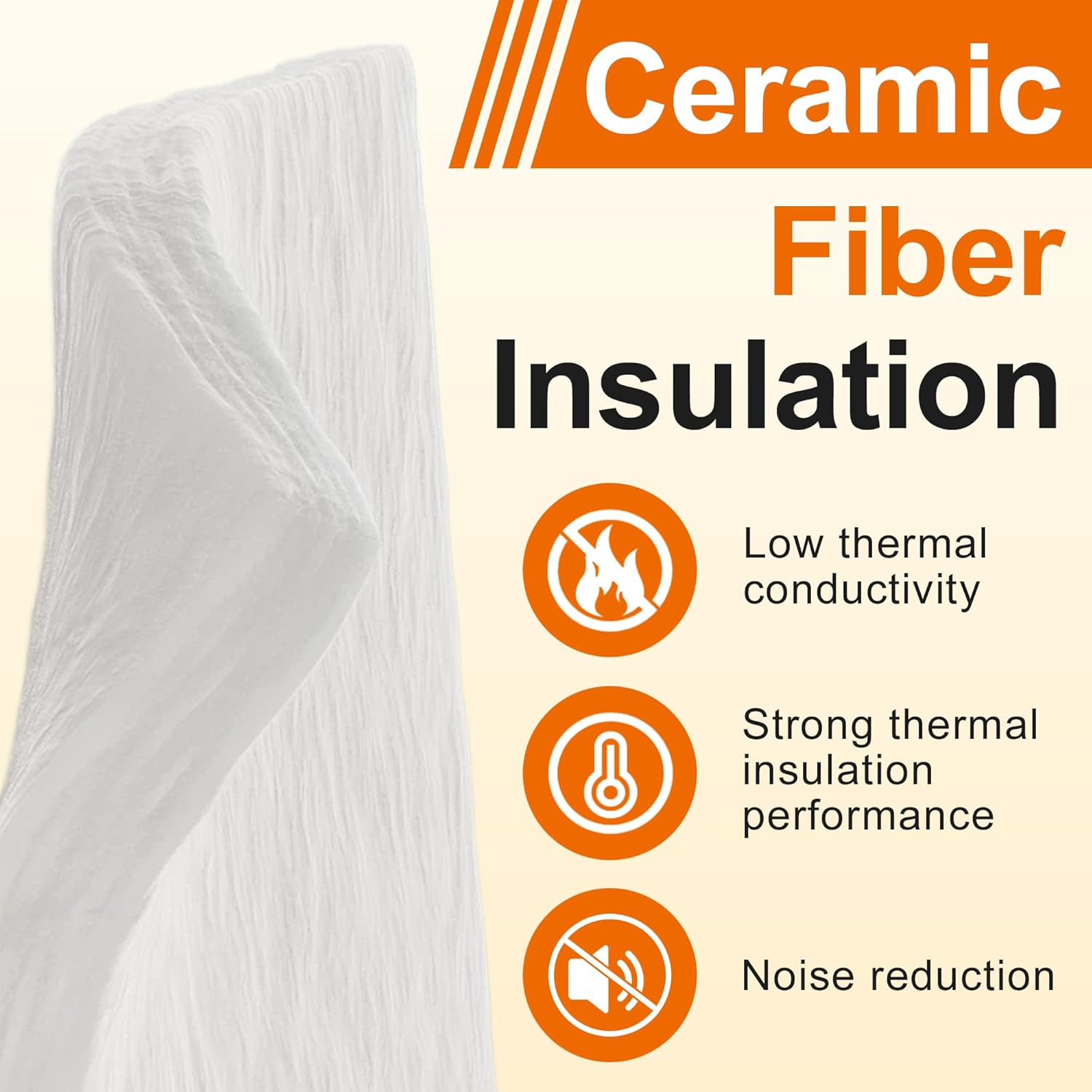 MMasters 142"*24"*1" Ceramic Fiber Insulation Blanket, Fireproof & Heat Resistant Up to 2700°F, Ideal for Wood Stove Baffle, Fireplaces, Kilns, Forges, Pizza Ovens, and More