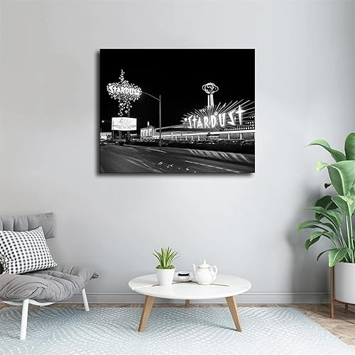 Miniatura 3 de Póster impreso en lienzo con vista nocturna de Stardust Casino de los años 60, Las Vegas, Nevada, Estados Unidos, cuadro moderno, para el hogar,
