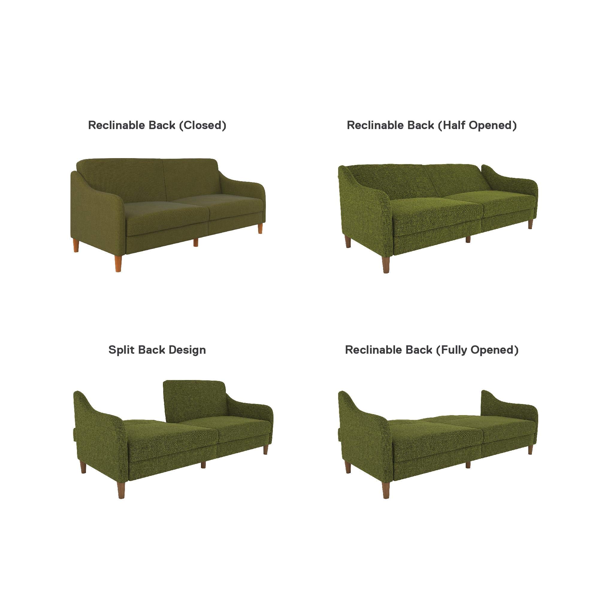 DHP Jasper Coil Futon, Green Linen