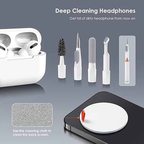 Miniatura 4 de Kit de limpieza 21 en 1 para Airpods, kit de limpieza Leairot para teclado, auriculares, laptop, puerto de carga y pantalla de teléfono iPhone,