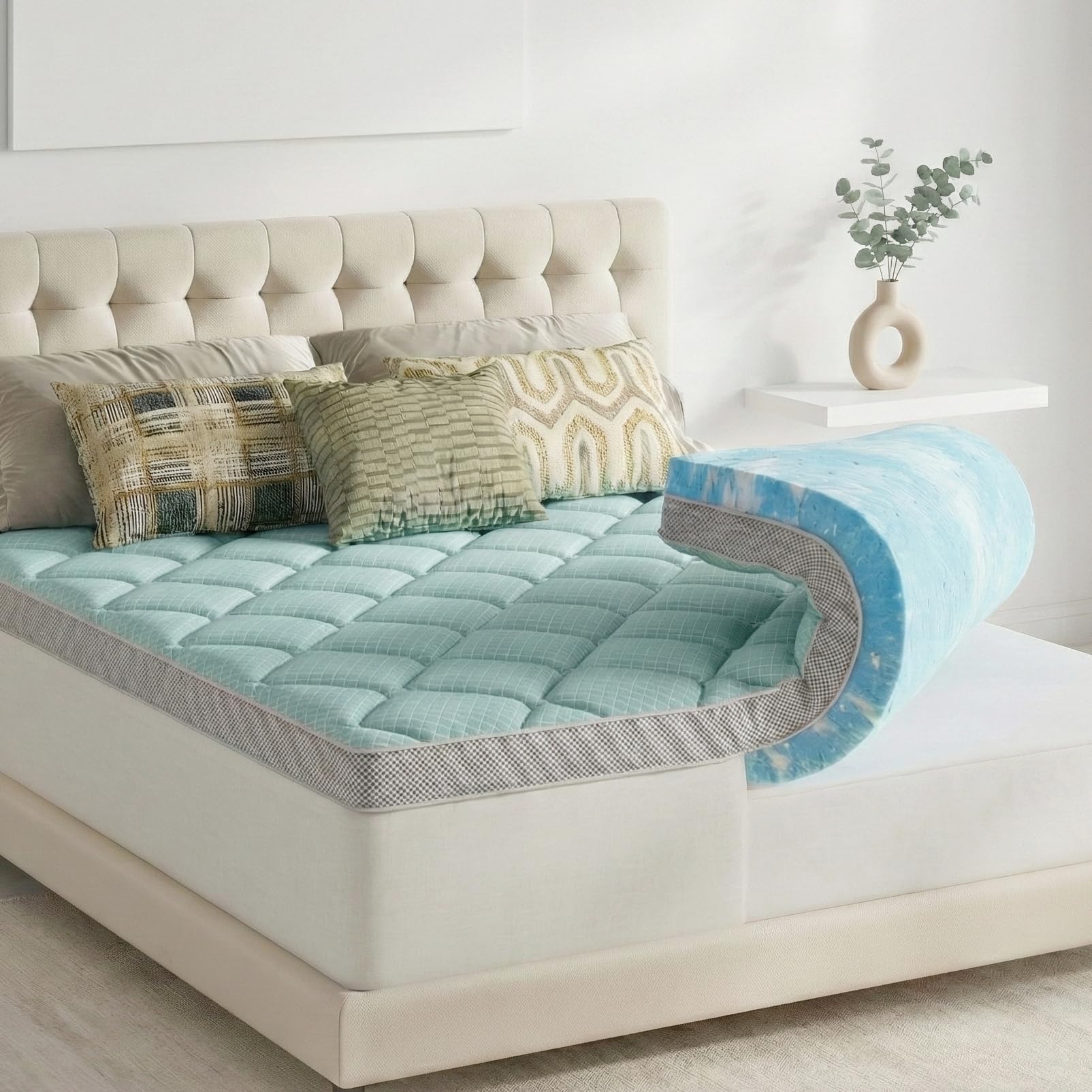 Novilla Dual Layer Memory Foam Topper