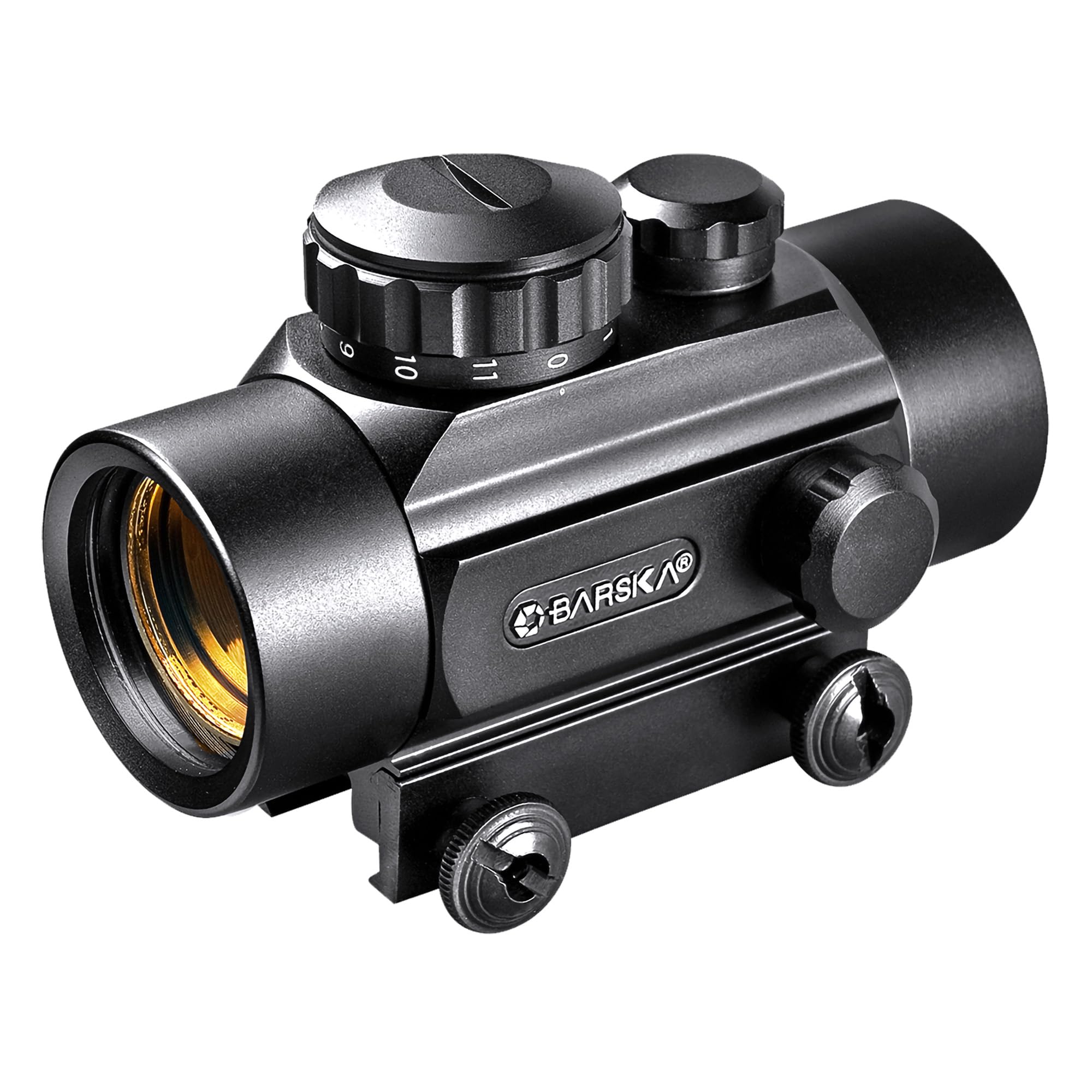 Barska 1x30mm Red Dot Sight – 3.5 MOA, Adjustable Brightness, for Handguns, Rimfire Rifles, Shotguns, Crossbows, with Weaver Mount & Multi-Coated Optics