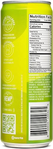 Miniatura 2 de Uncle Bud's Revitalizer cáñamo + colágeno no carbonatado, lima limón, paquete de 6