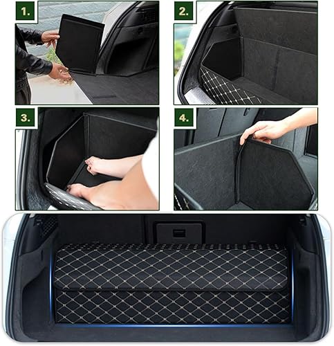 Miniatura 7 de Organizador de maletero de automóvil para Cadillac Escalade IQ, ajuste personalizado, organizador de maletero de cuero de gran capacidad para