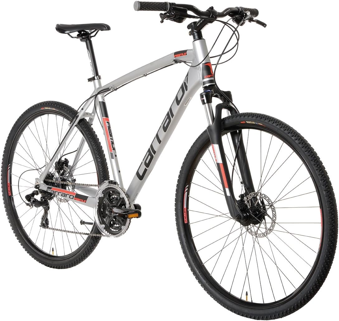 Carraro Azimut SL, Bicicletta Trekking Uomo, Cromo/Rosso, M : Amazon.it:  Sport e tempo libero