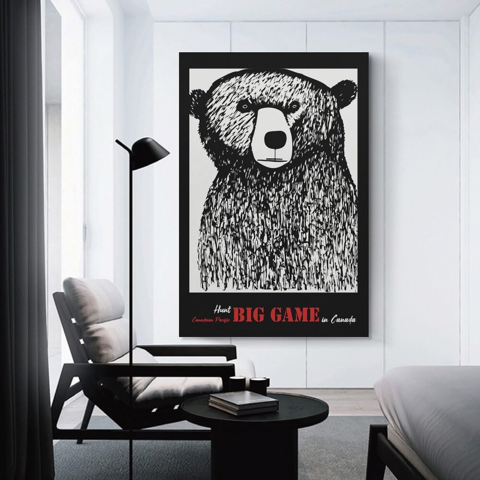 Junmoney Hunt Big Game Canada Decorative Canvas Print 24x36inch(60x90cm), for Flats, Guest Rooms Or Compact Rooms, Home Artwork for Modern Interiors