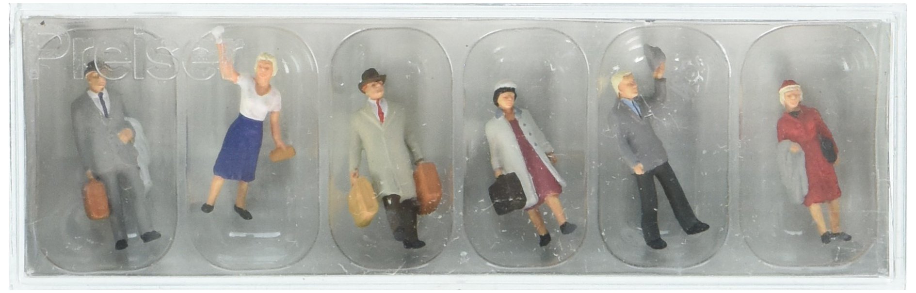 Passengers Walking (6) Ho Scale Preiser Models