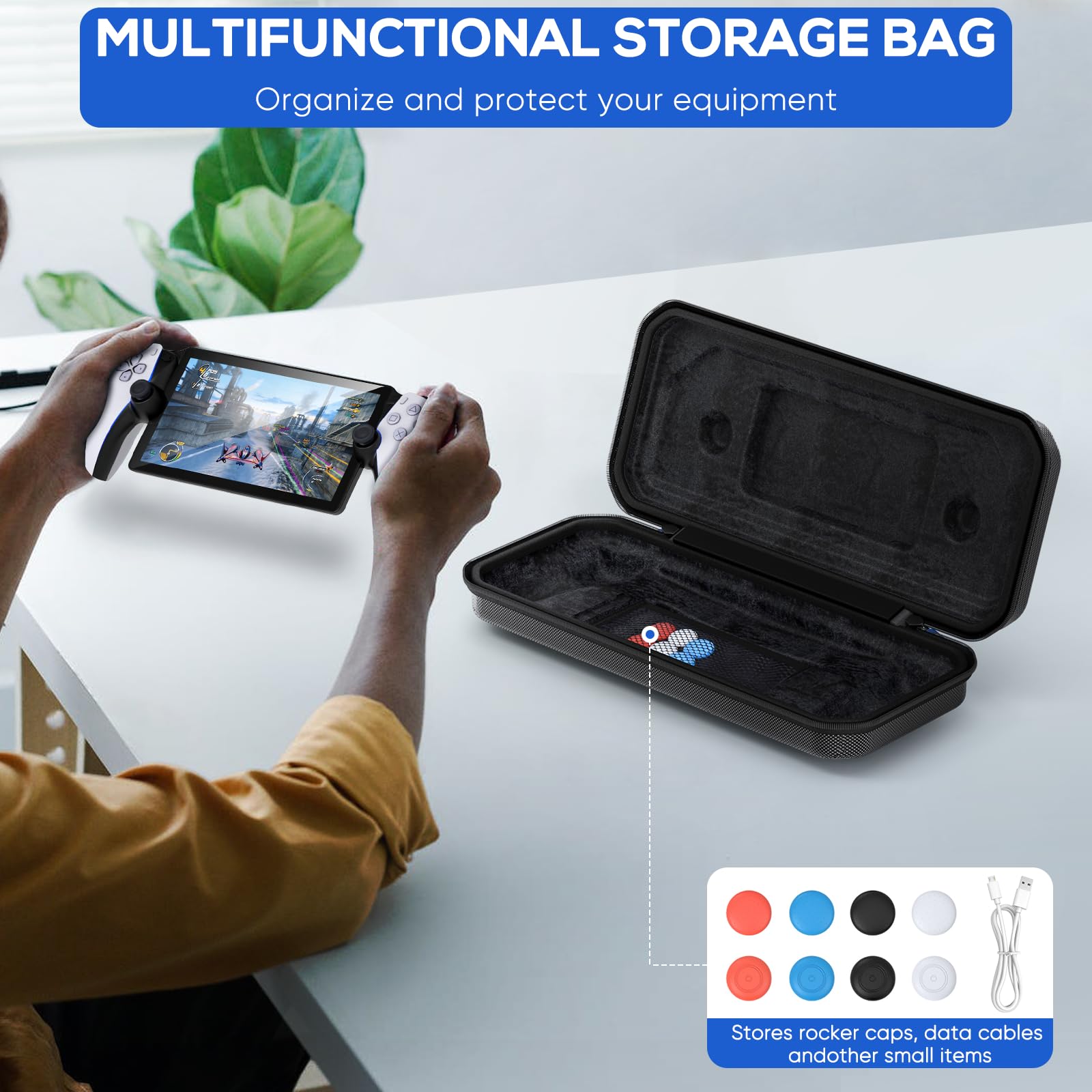 FASTSNAIL Étui pour Playstation Portal Remote Player,Pochette pour PS Portal,Étui Protection EVA Housse pour PS5 Portal Console,PSP Accessories