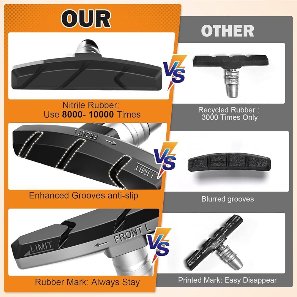 Mountain Research マウンテンリサーチ Bicycle Pad Amazon.com : Alritz Bike Brake Pads Set, 6 PCS Road Mountain