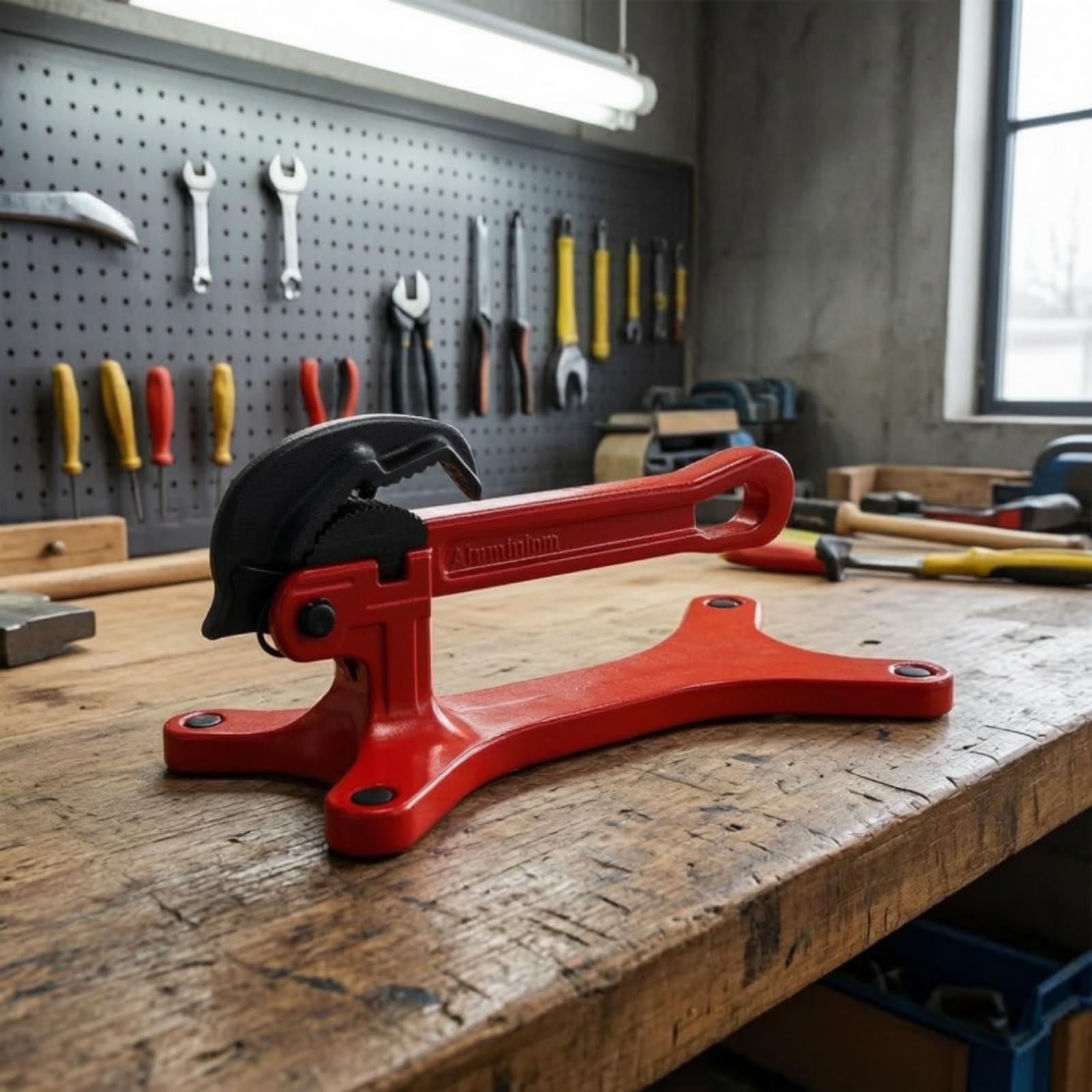 Morsa da Banco Antiscivolo Morsa con Ganasce Zigrinate Rinforzata Utensile per Artigiani, Garage