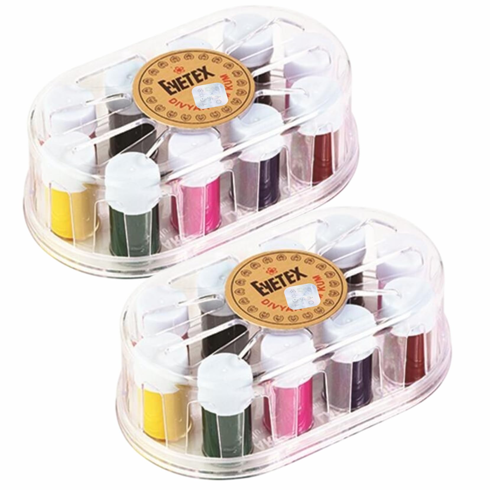 Eyetex Divya Kumkum 11 In 1 Divyaa Kumkum 11 Colours in-1 Multicolour Skin friendly liquid Kumkum 2 packs-picture-19