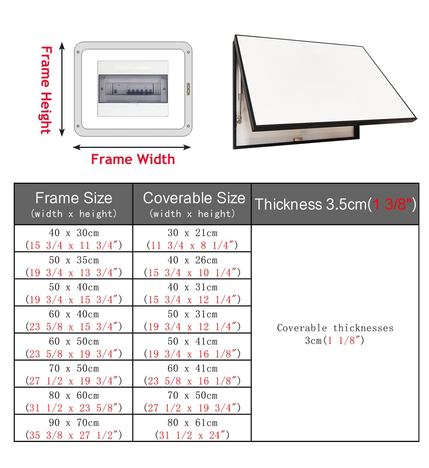 Copri Quadro Elettrico Schermo Personalizzabile di Copertura Distribuzione, Copertura Quadro Elettrico con Leva Idraulica, Copertura Ribaltabile Copertura Scatola Interruttori Montaggio a Parete, 5 Co