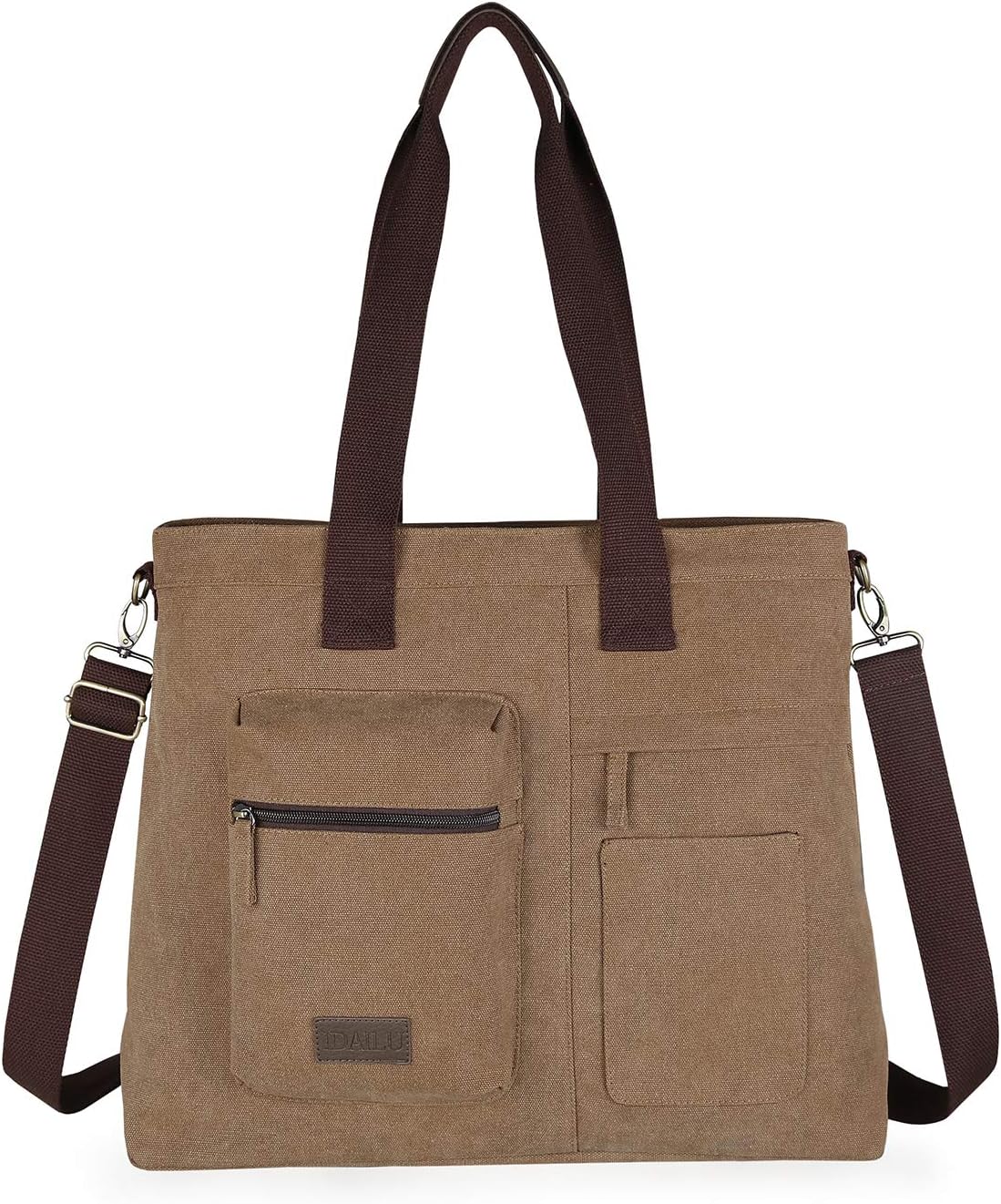 Large Canvas Tote Bag Casual Daily Cross-body Hobo Handbags with Detachable Shoulder Strap