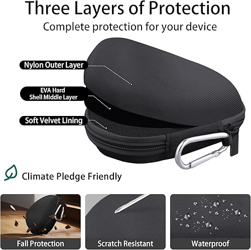 Vista 36 de co2CREA Funda de viaje rígida de repuesto para mouse inalámbrico Logitech MX Master 2S (funda negra + interior gris)