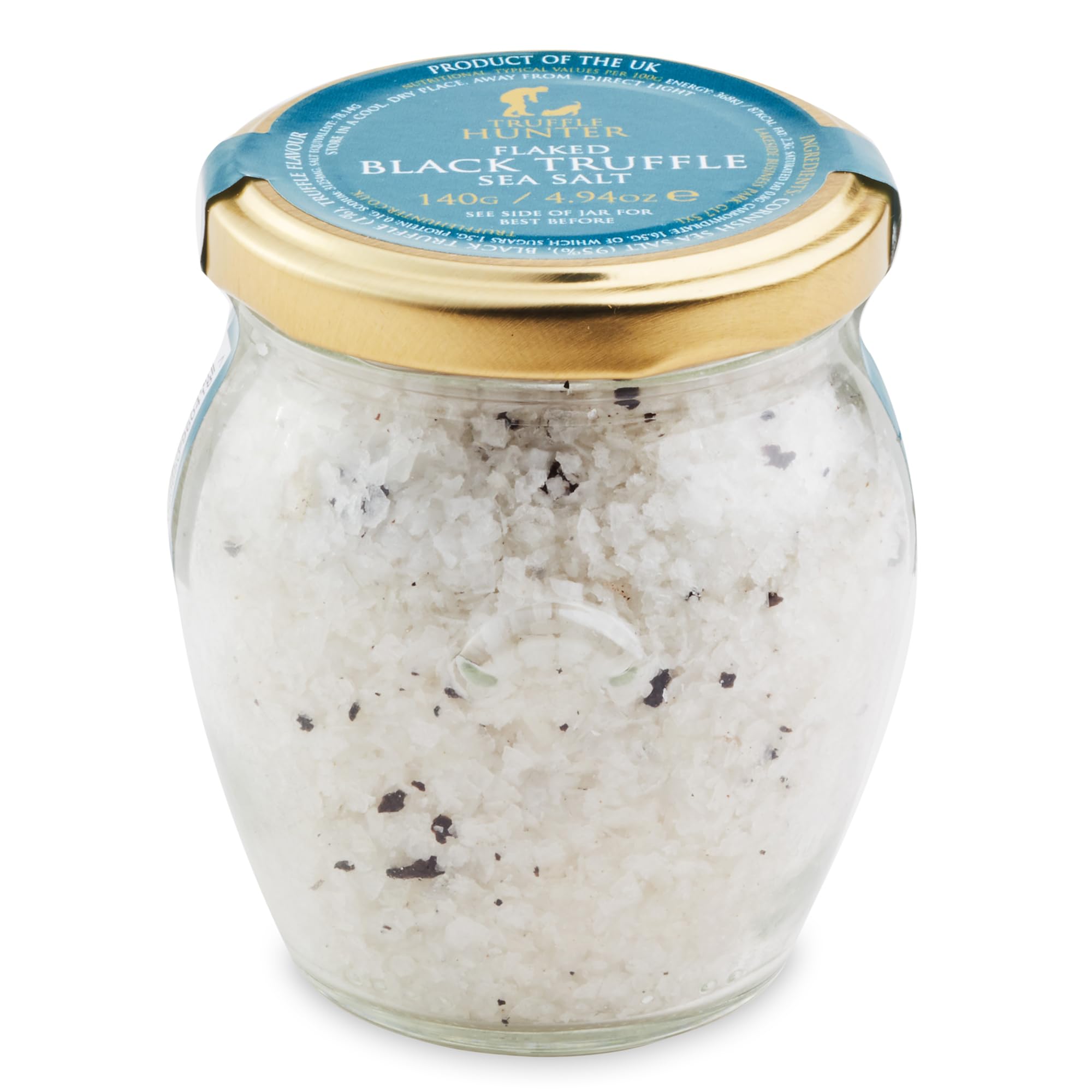 TruffleHunter – Meersalz-Flocken mit schwarzem Trüffel aus Cornwall – 140 g