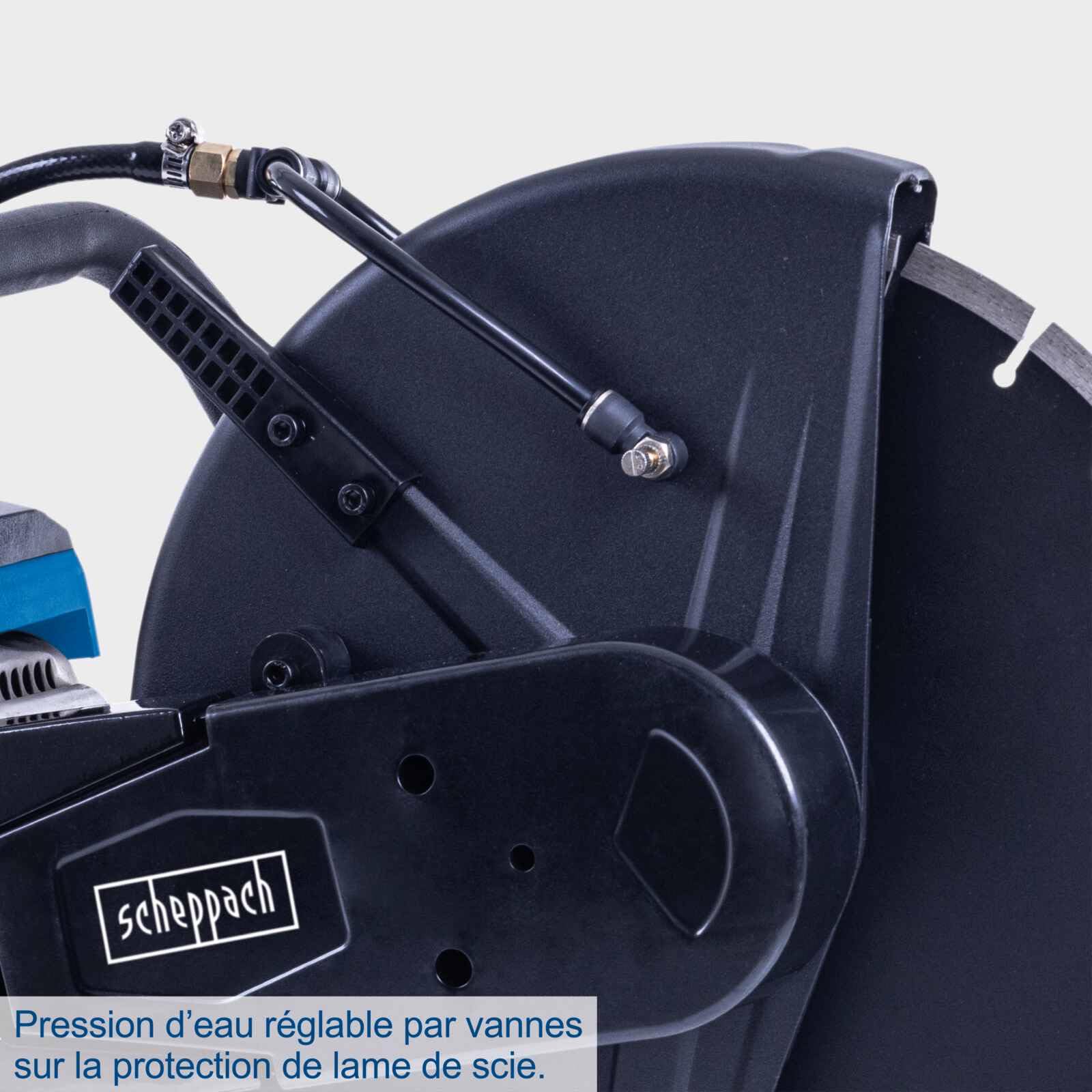 Scheppach Scie à béton PTS400 | 2900 W | Filtre de rechange inclus