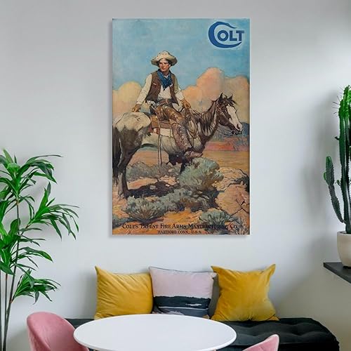 Miniatura 6 de MAIHAIBAO Retro Horse Cowboy 1925 Colt Firearms Vintage Look Reproduction Poster Style 12x18inch(30x45cm)