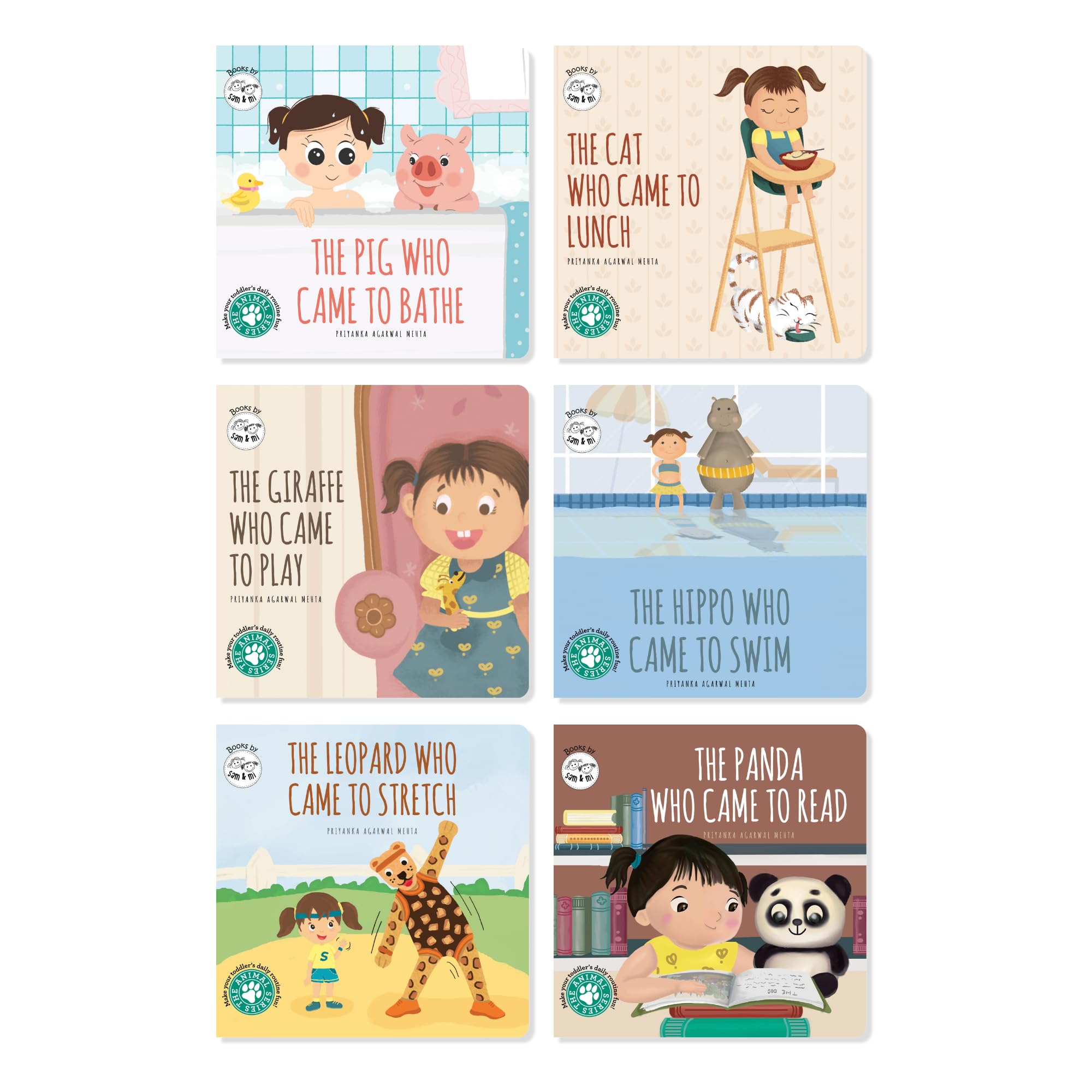 The Animal Series: 6 Story Books for Toddlers on Daily Routines | Mealtime to Bathtime Baby Board Books | Perfect Birthday Gift for Kids, Infants, and Newborns (Ages 0-4)