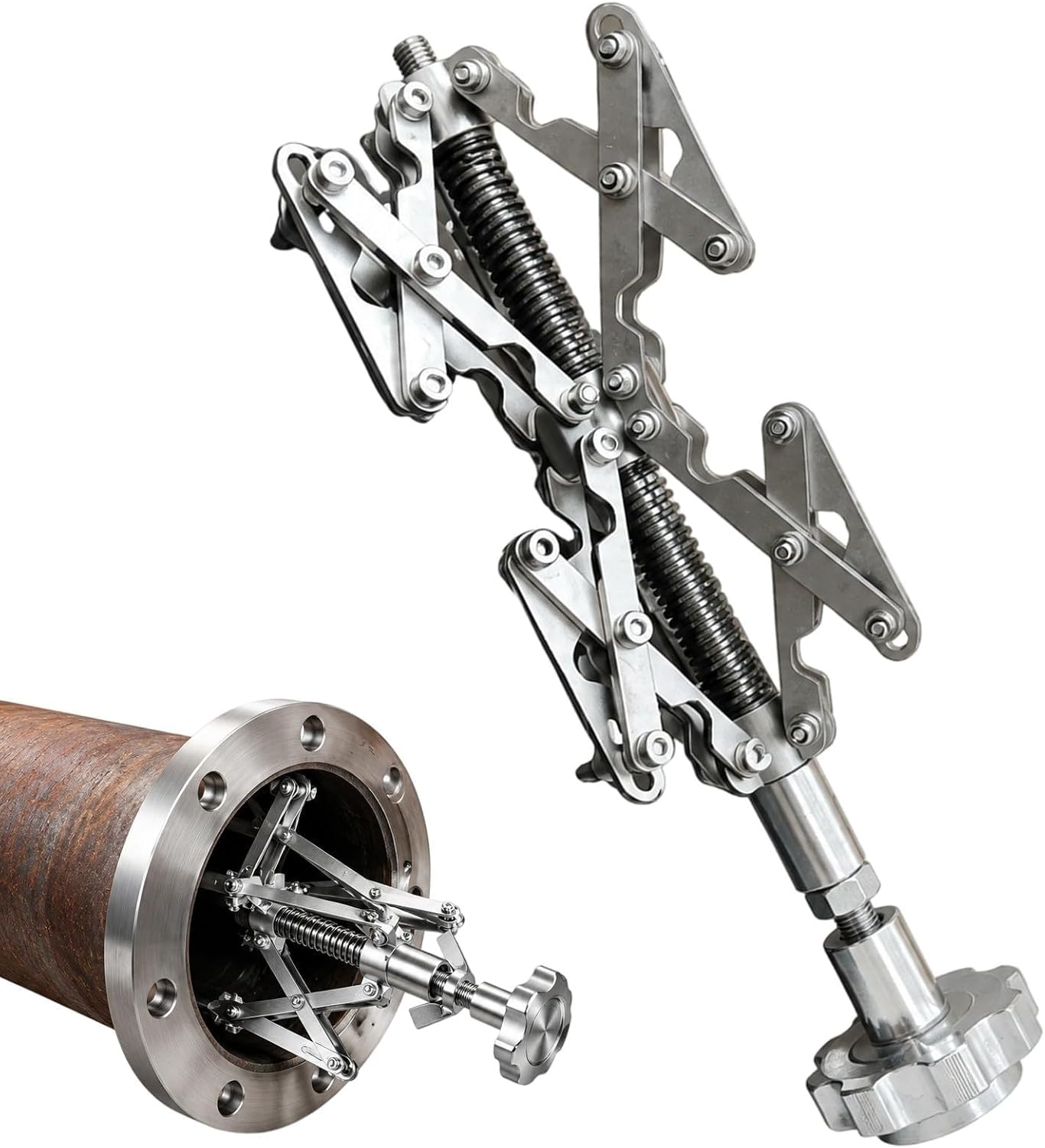 Morsetto Di Allineamento Interno Per Tubi, Allineatore Per Flange Con Espansione A 3 Griffe, Strumento Di Centraggio Regolabile In Acciaio Inox, Opzioni 40-80 Mm / 80-170 Mm Per Lallineamento