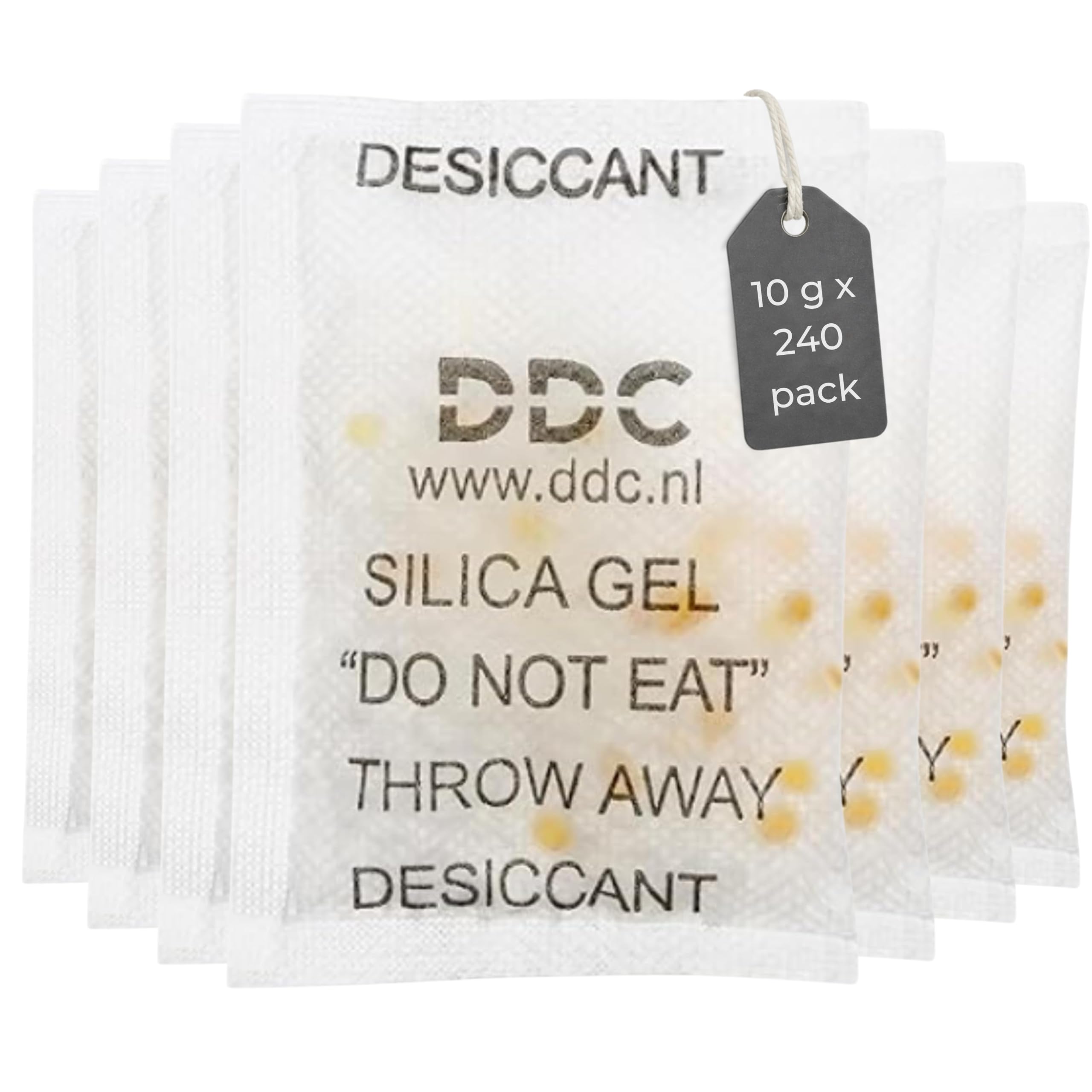 Silica Gel Aihua 10 gr -weißes & oranges Granulat- 240 Stück - Entfeuchter - Silica Gel packs - Entfeuchter Granulat - Silicagel Beutel mit Silicagel - Silicagel Trockenmittel - Silicagel - Silikat