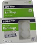 Seal-Rite Silicone Ear Plugs, 3 Pairs (Pack of 4)