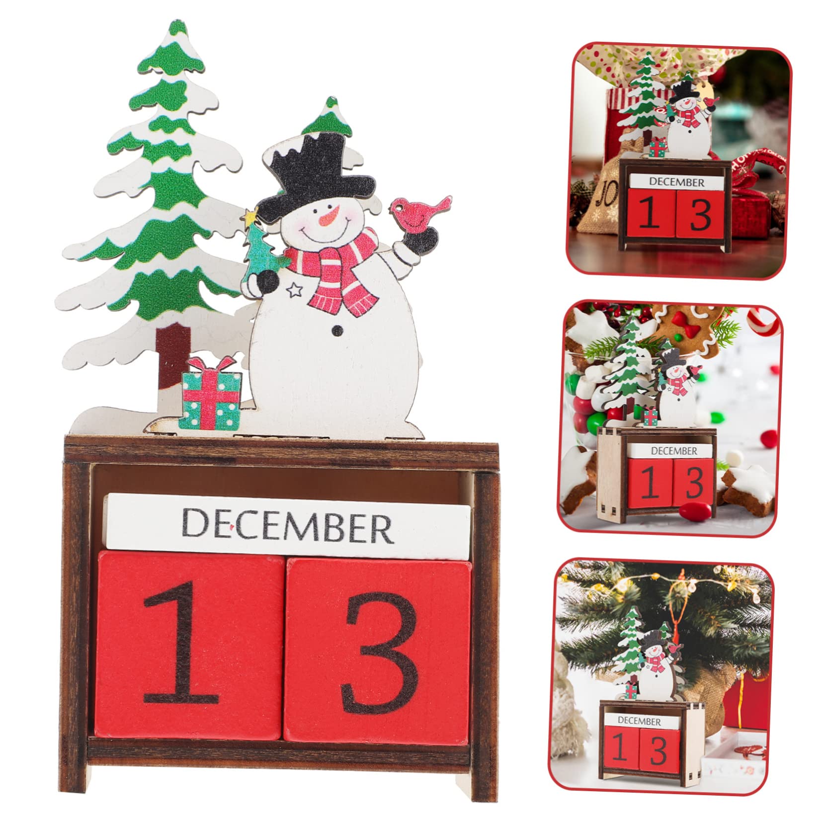 TOPBATHY 5St Weihnachtskalender aus Holz weihnachtskalender schmuck weihnachtskalender dekoration christmas decorations table weihnachtsdeko schreibtisch für kleine