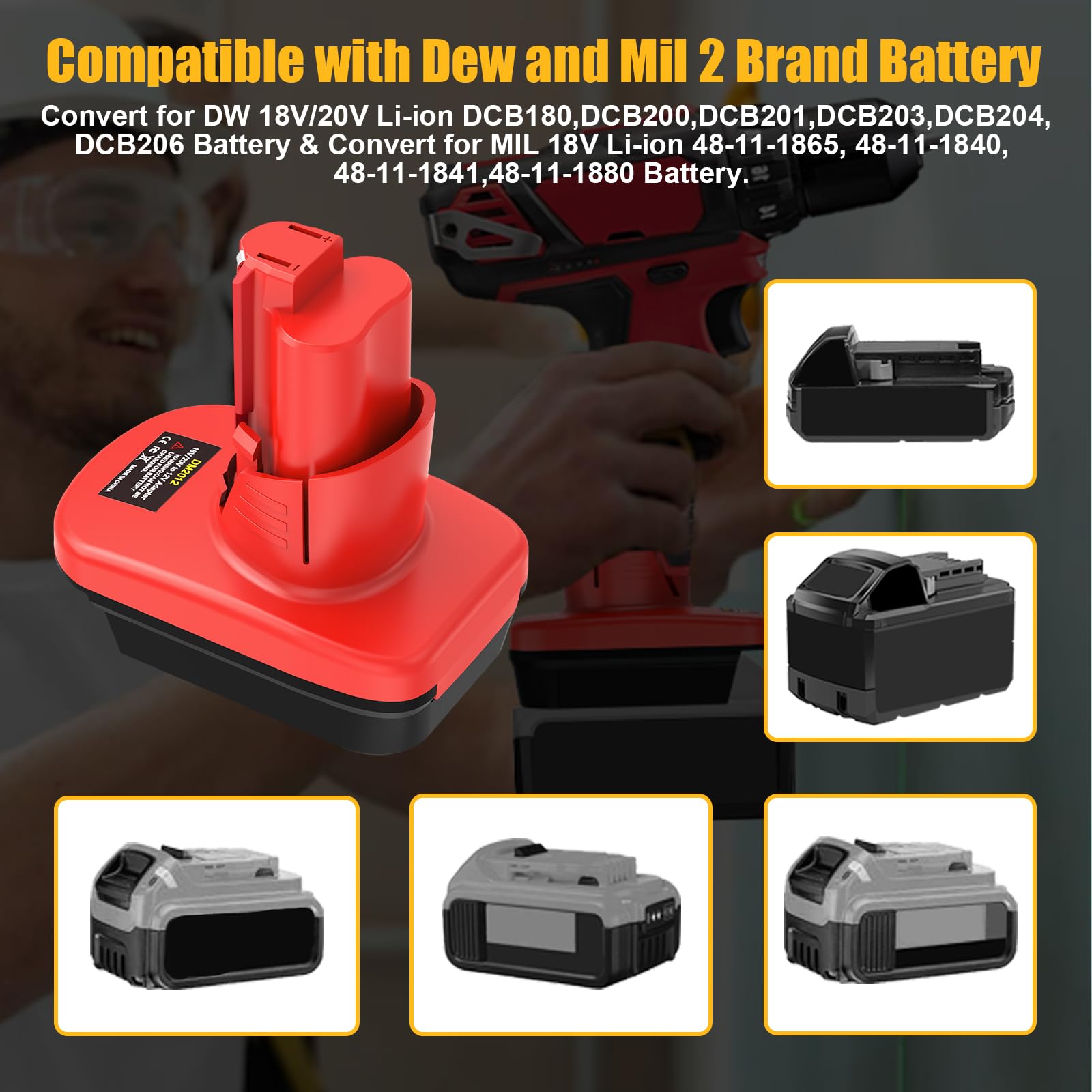 Milwaukee M18 Dewalt And Milwaukee Batteries Interchangeable