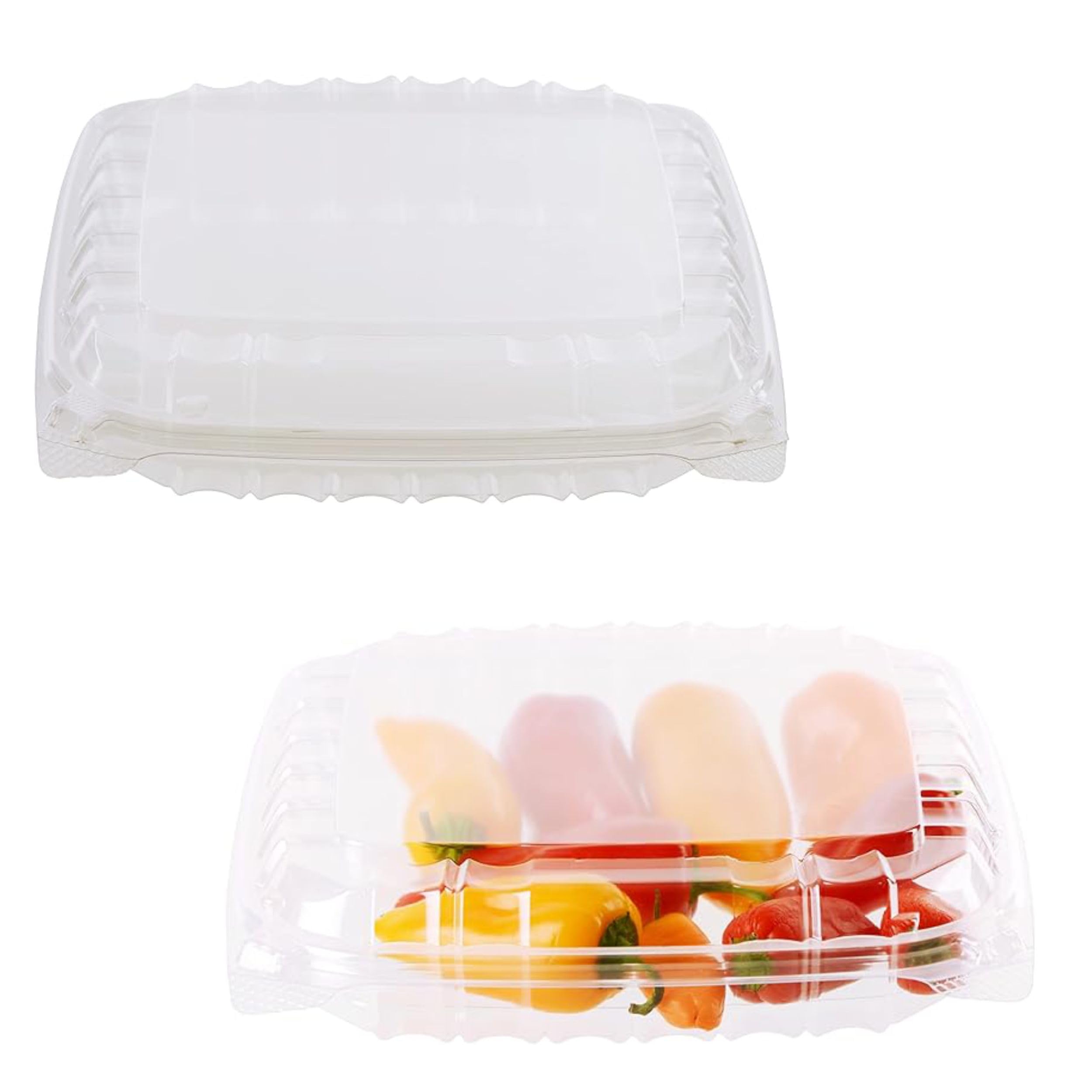Amazon.com: EcoQuality Clear Hinged Lid Clamshell Plastic