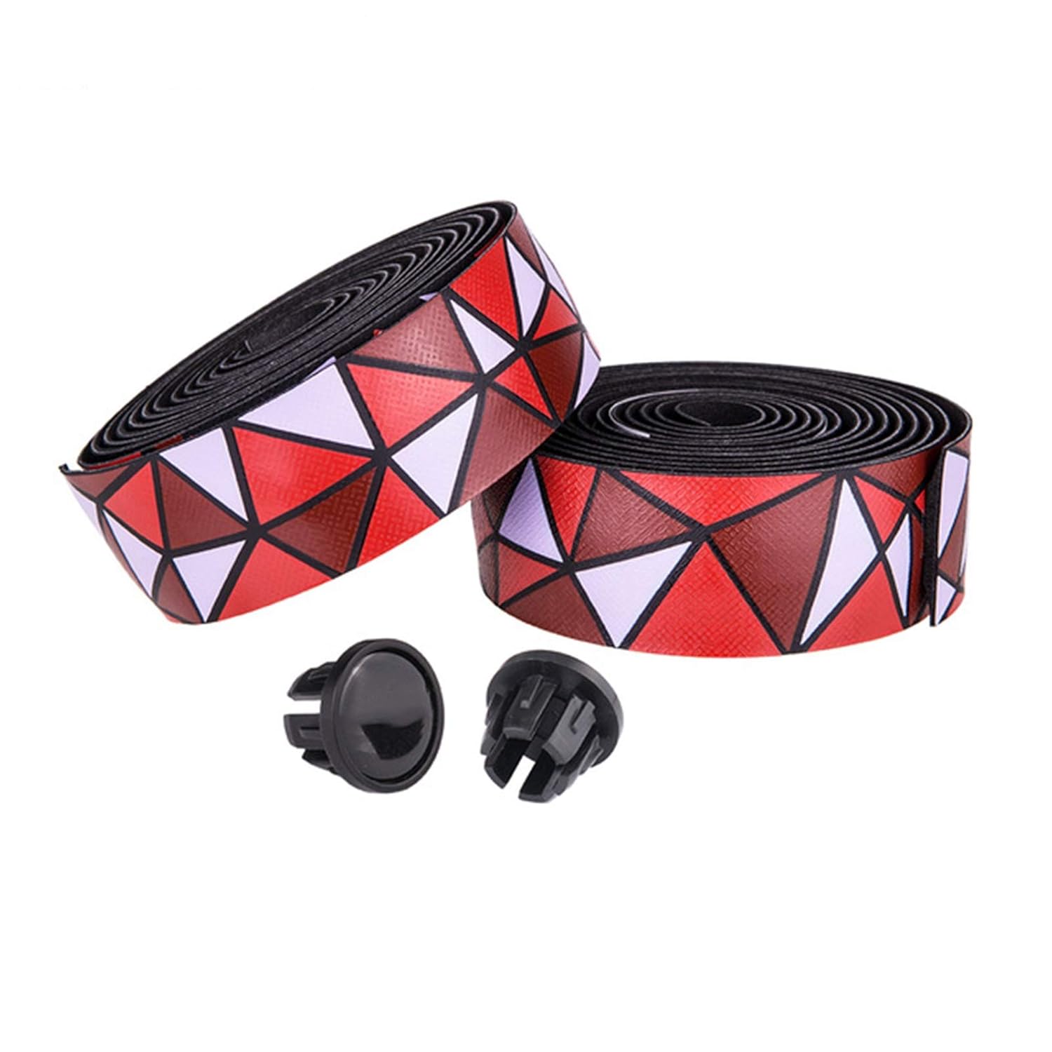 Handlebar Tape Road Bike Handlebar EVA PU Bicycle Bar Tape Cycling Damping Anti-Vibration Wrap(RED Orange)