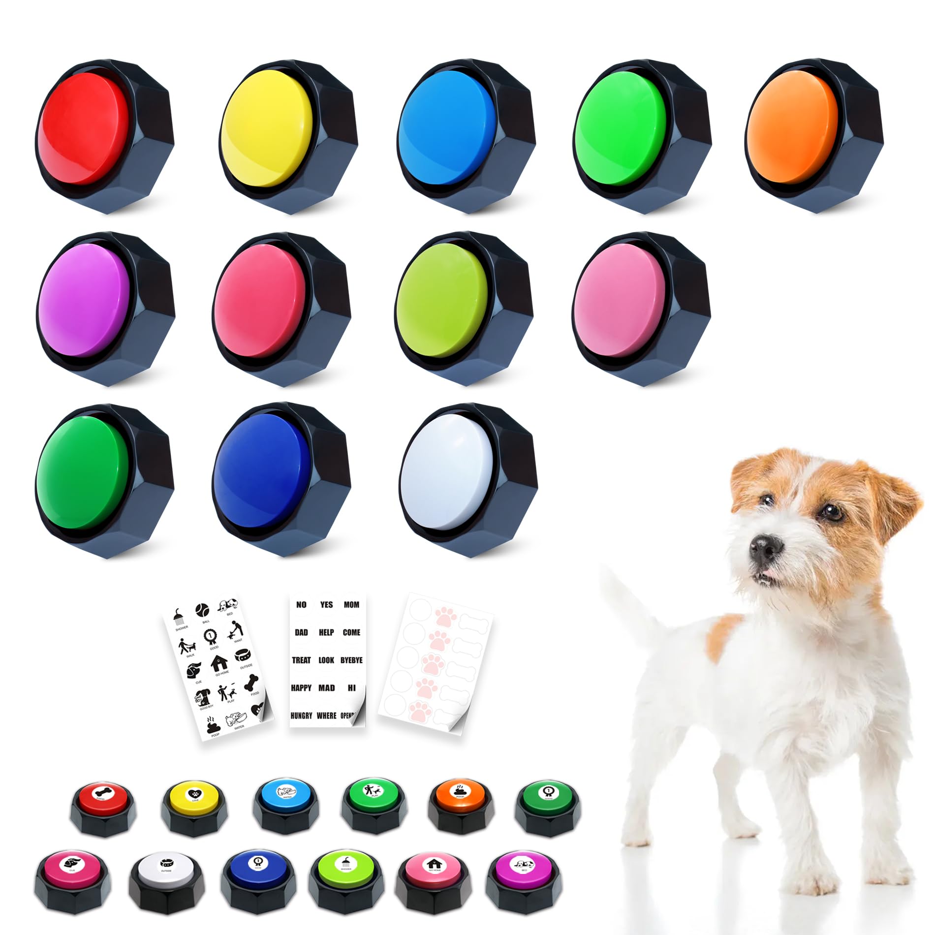 ANLIKY 12 Color Pet Buttons
