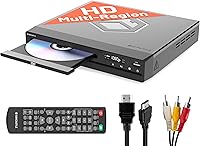 Oakcastle DVD100 Multi-Region Compact DVD Player - 1080p HD Upscaling, HDMI & Remote Included, USB/CD/MP3 Playback