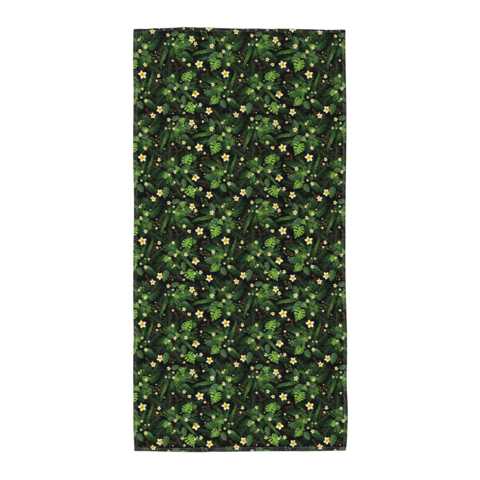 JBJGKHLP Hawaiian Print Adults Extra Long Beach Towel Soft Absorbent Quick-Dry Gym Swimming Running Yoga