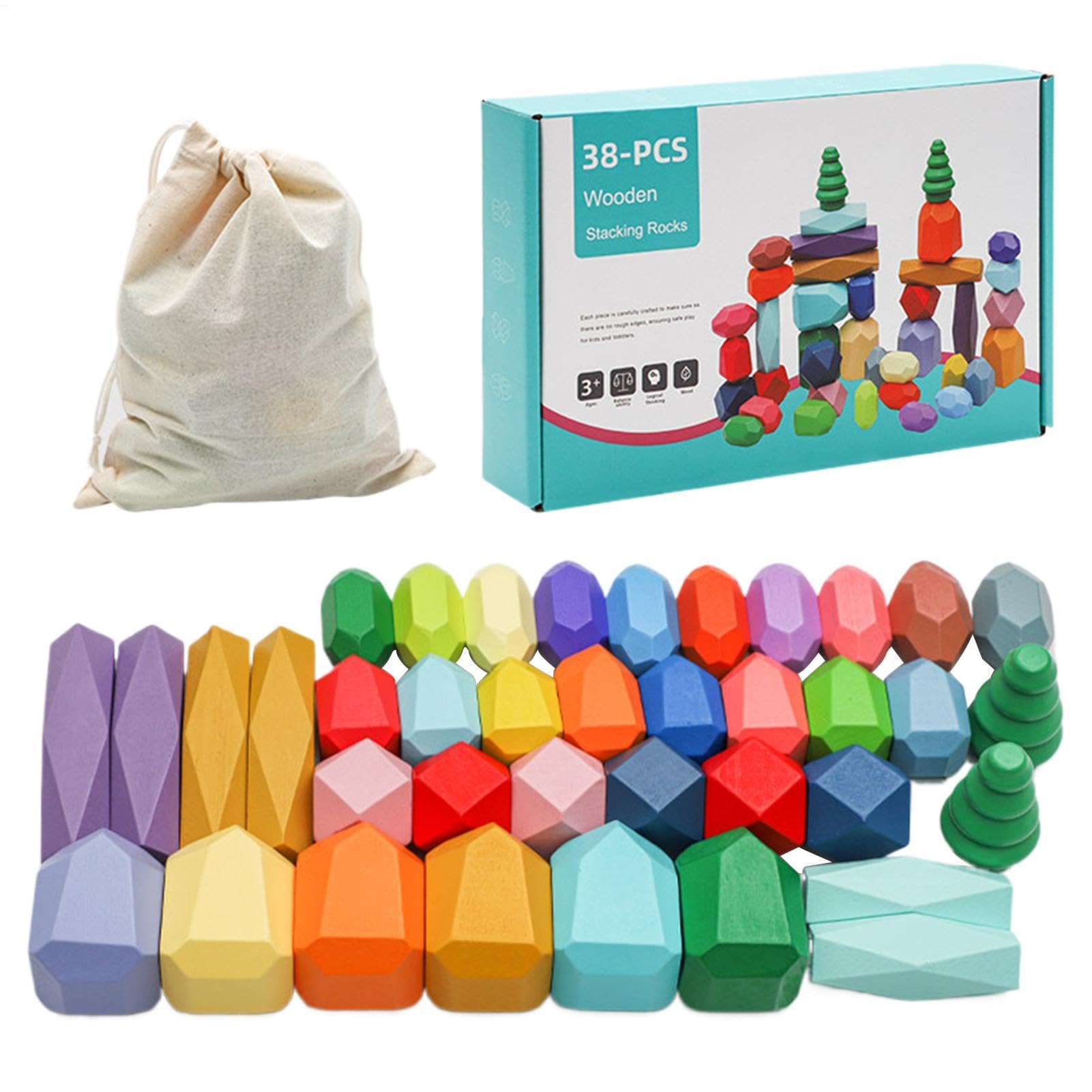 Generisch Juego de bloques de madera apilables, juego de bloques de madera