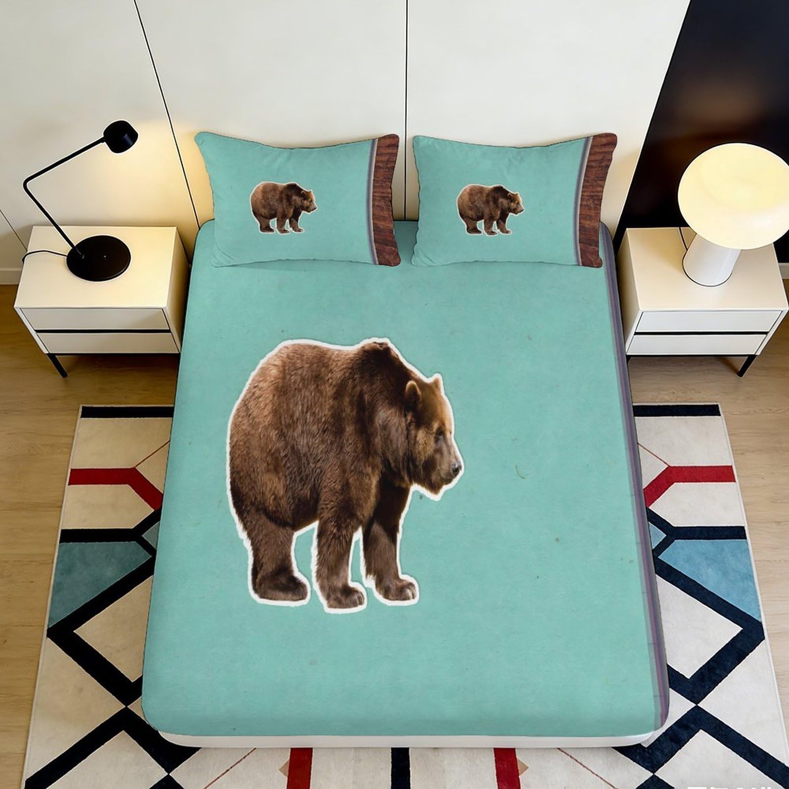 3D Printed Playing Cards Fitted Sheet Microfiber Deep Pocket Non-Slip Bedroom Bedding Poker Pattern Mattress Fitted Cover Washable 160x200x25cm
