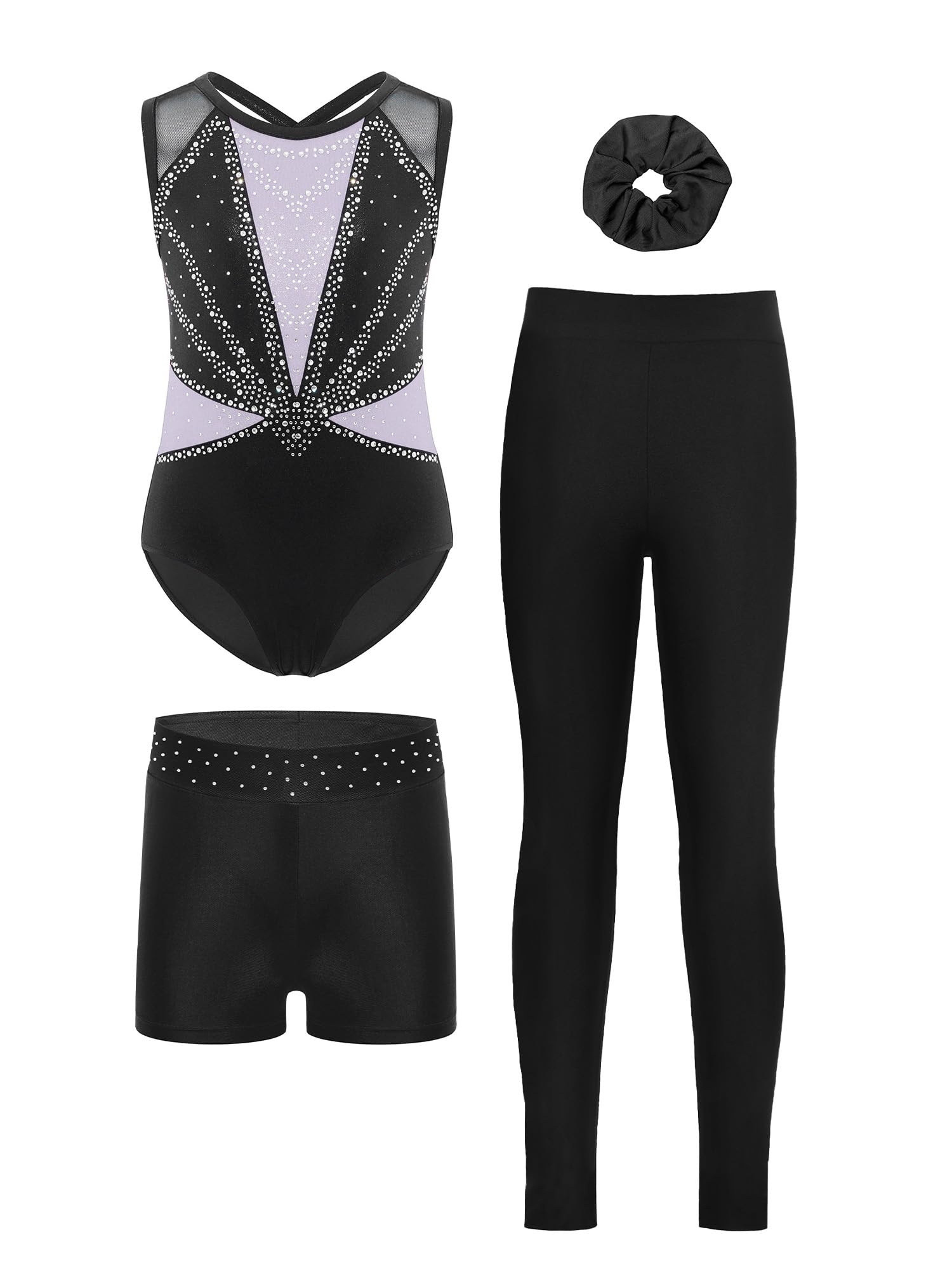Bambini Body Ginnastica Artistica Maniche Lunghe Con Shorts Body Ginnastica Con Pantaloncini Outfit Per Allenamento Da Pantaloncini