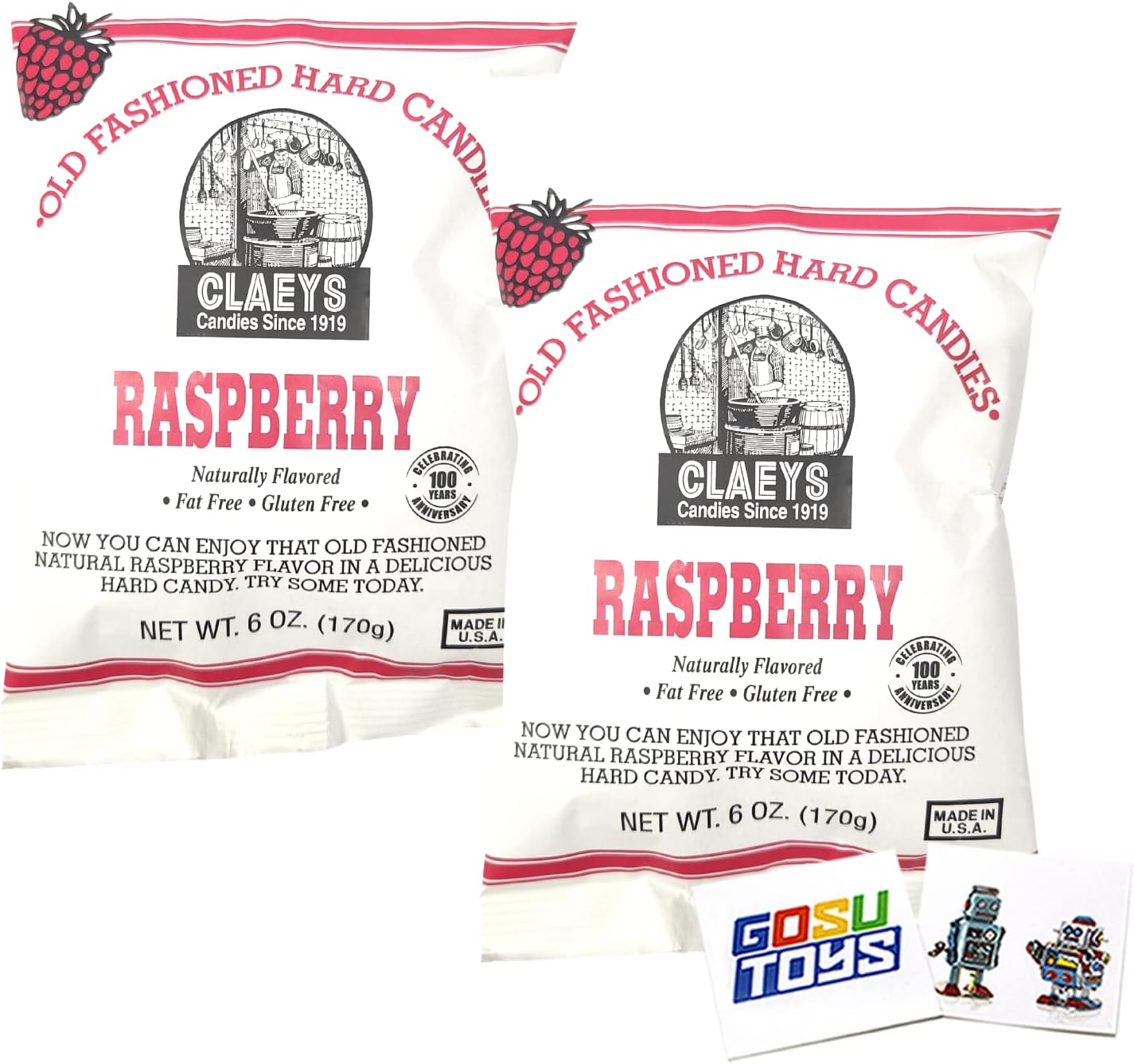 Claeys Raspberry Old Fashioned Hard Candy – 24 Pack Of 6oz Bags, Free Shipping
