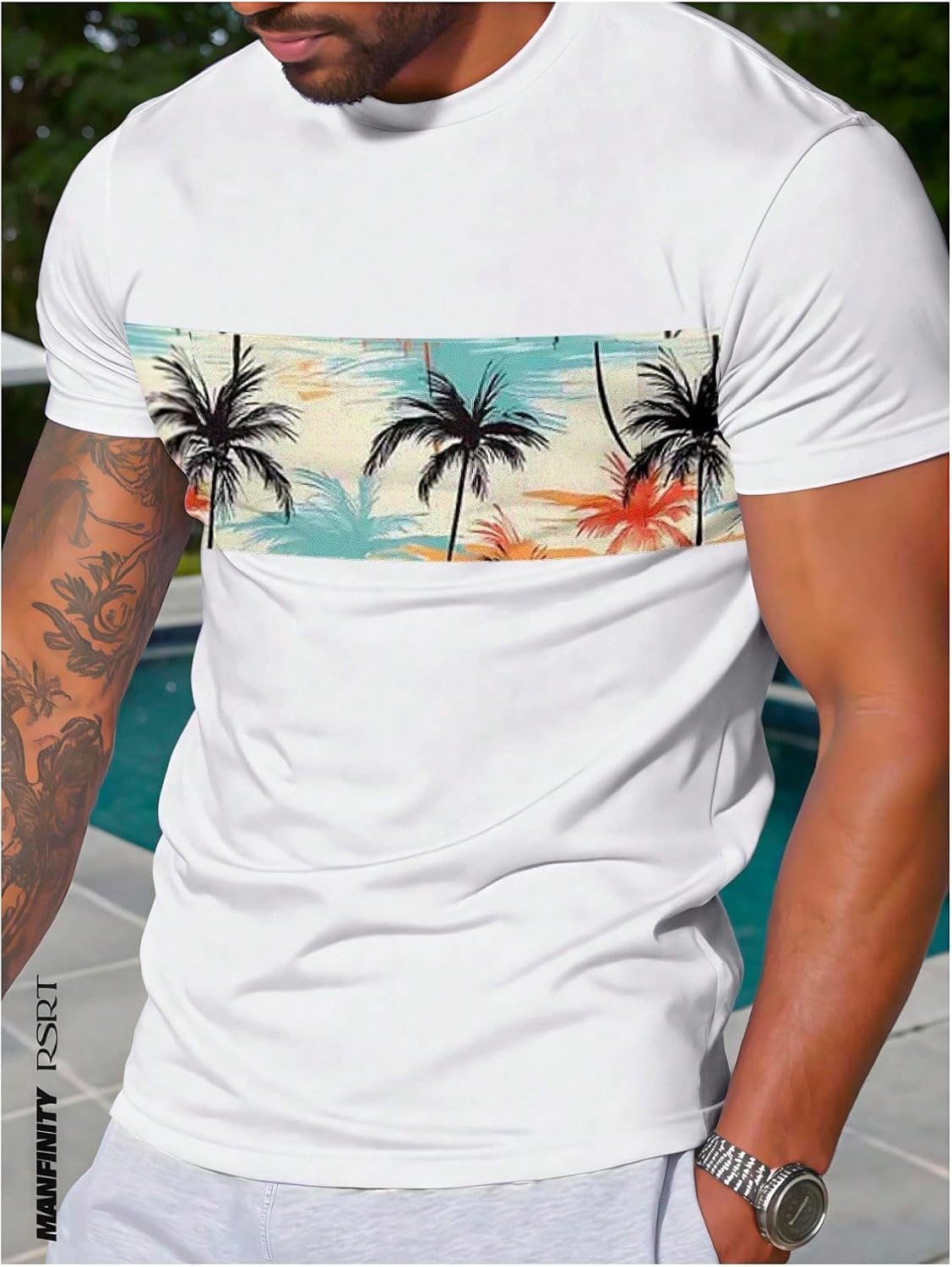 SOLY HUX Men's Tropical Graphic Tees Summer Tops Short Sleeve Crew Neck T Shirts Vacation Cruise Wear