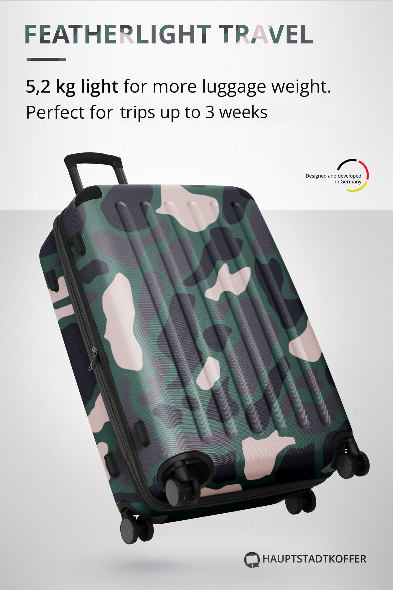 HAUPTSTADTKOFFER - Spree - Maleta rígida, Trolley expandible, Equipaje de Viaje, 4 Ruedas Dobles, TSA, 65 cm, 74 litros, Champán — view 372