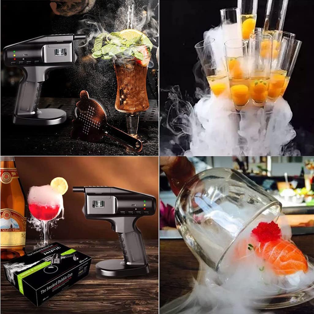 Affumicatore Portatile per Alimenti, Fumo Set di Strumenti Fai da Te, Pistola a Bolle Fumo Portatile per Carne, Bevande, Barbecue, Formaggio