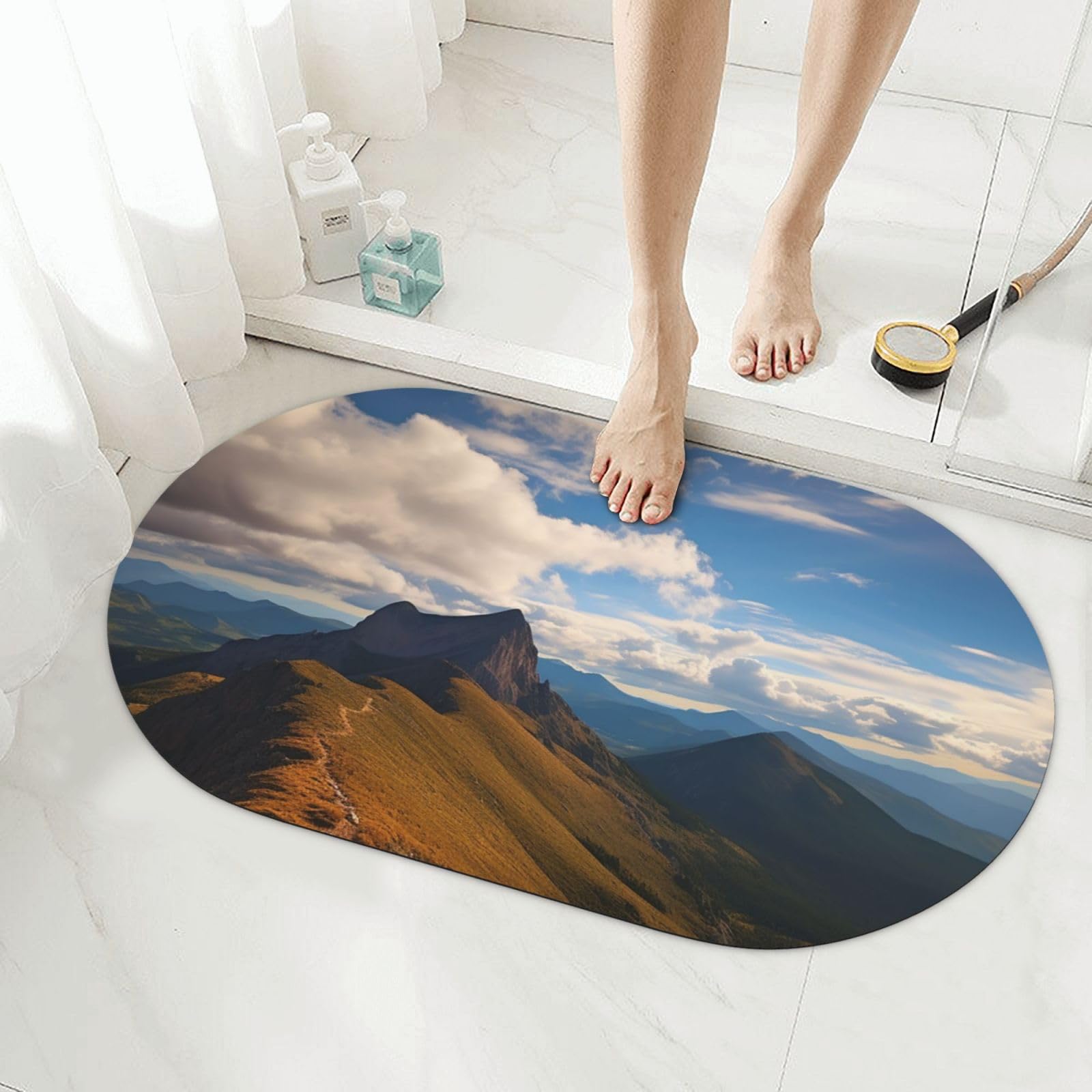 Tapis de bain diatomée fini l'humidité douche et baignoire