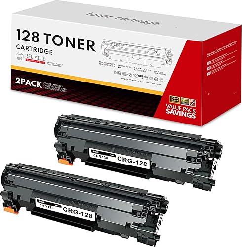 Cartucho de tóner negro 128, paquete de 2 cartuchos de tóner CRG128 de repuesto para impresora Canon 128 Toner ImageClass MF4450 MF4700 MF4800 D500