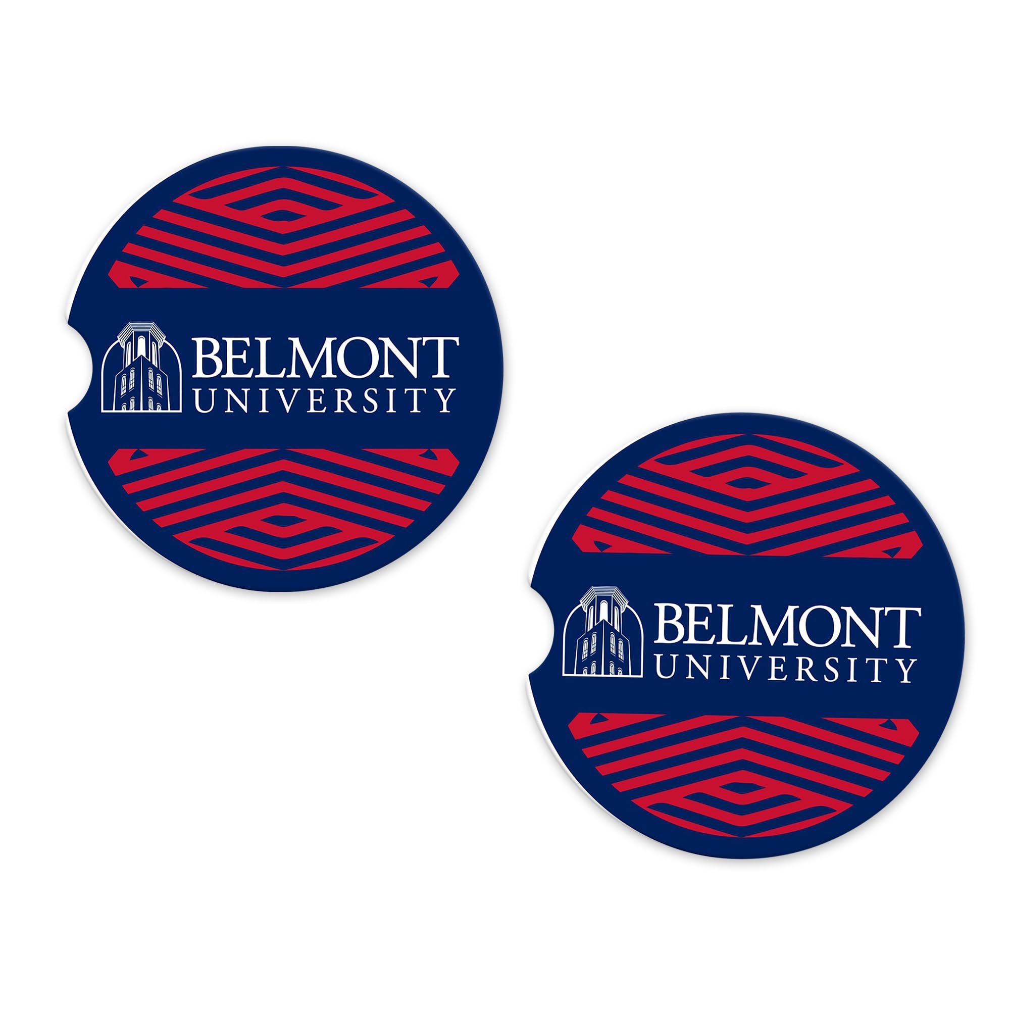 Belmont University Removable Sandstone Car Cup Holder Coasters (Set of 2) (Belmont University 7)