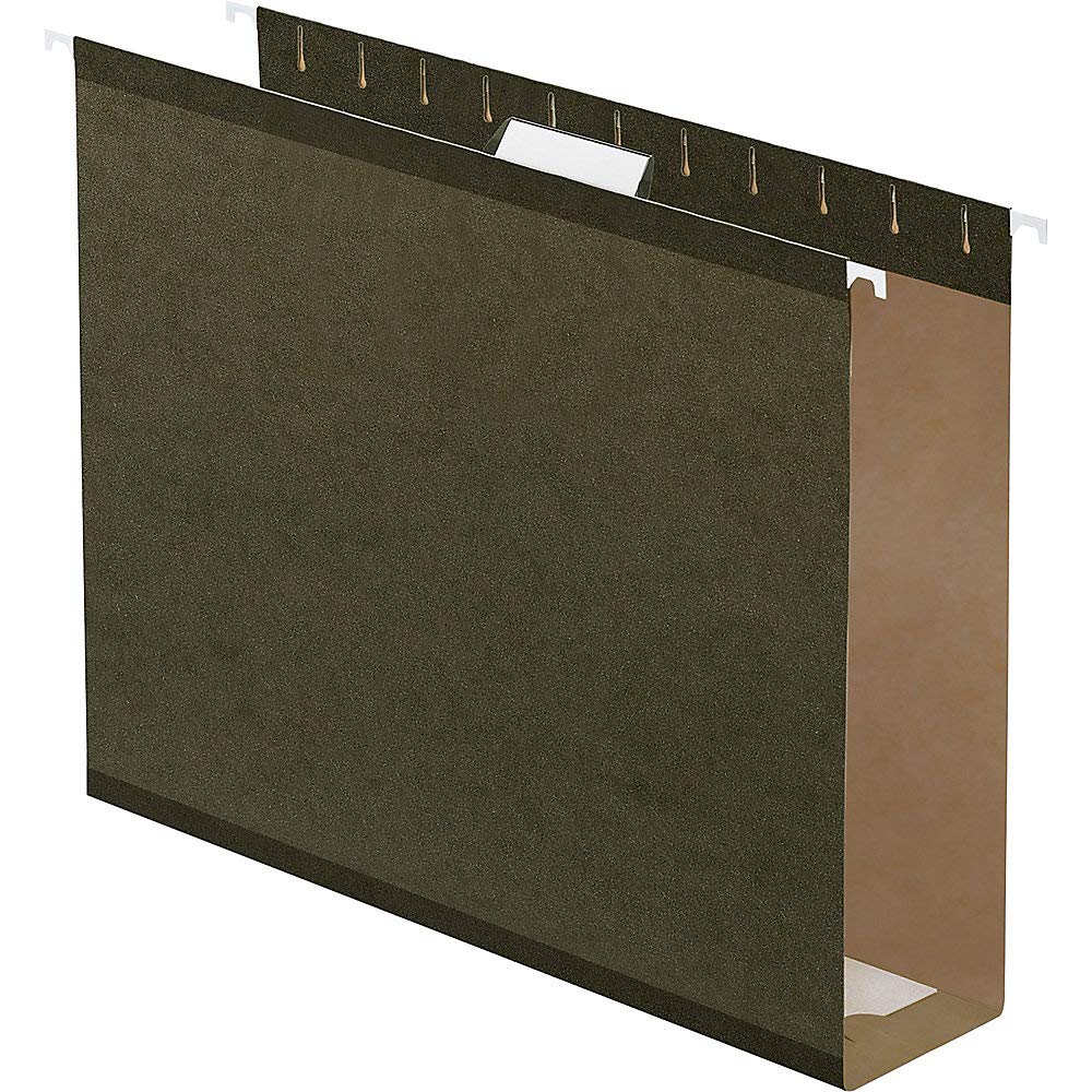 Pendaflex Dossiers suspendus renforcés de capacité supplémentaire, 7,6 cm, format lettre, vert standard, coupe 1/5, 25/BX (4152 x 3)
