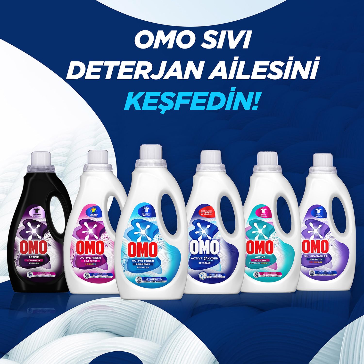 OMO Active Cold Power Siyahlar İçin Sıvı Deterjan 1500 ml