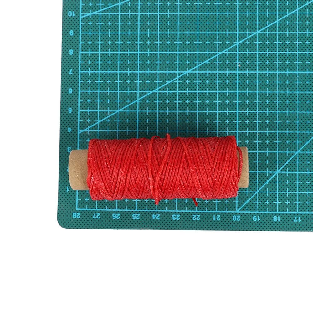 Nici do szycia，Nić poliestrowa Nici do szycia, 50 metrów/rolka, wytrzymały, 1 mm, woskowany sznurek skórzany 150D(Light Grey)