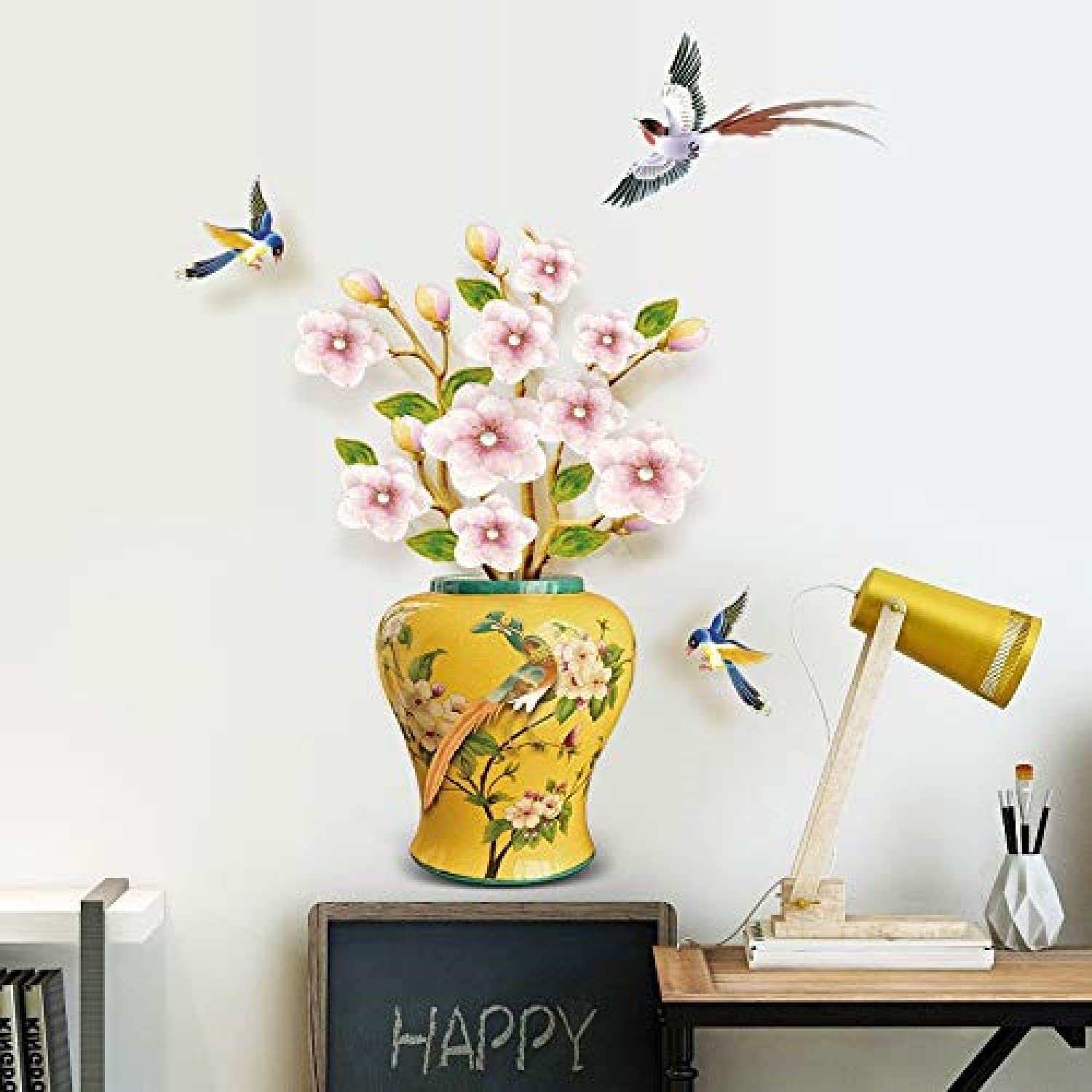JAAMSO ROYALS 3D Pink Flower Arranging and Vase Wall Sticker (45 CM x 60 CM) (B0965M28LH) Amazon Price History, Amazon Price Tracker