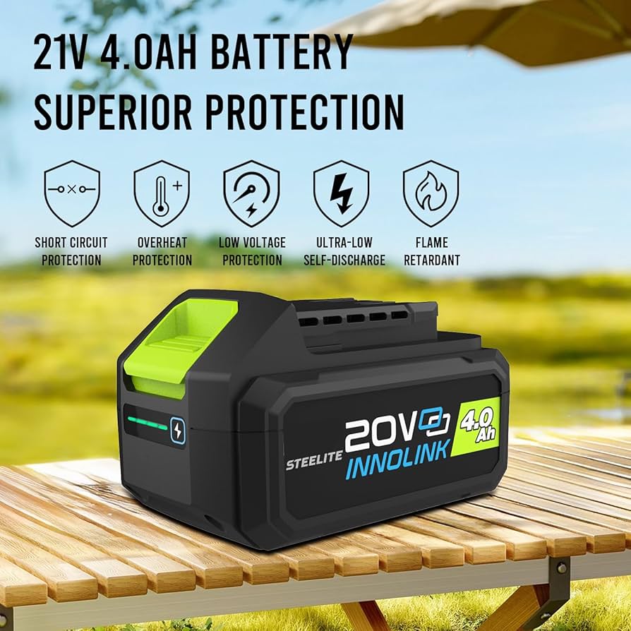21V 4.0Ah Lithium-Ion Battery Pack, High-Capacity
