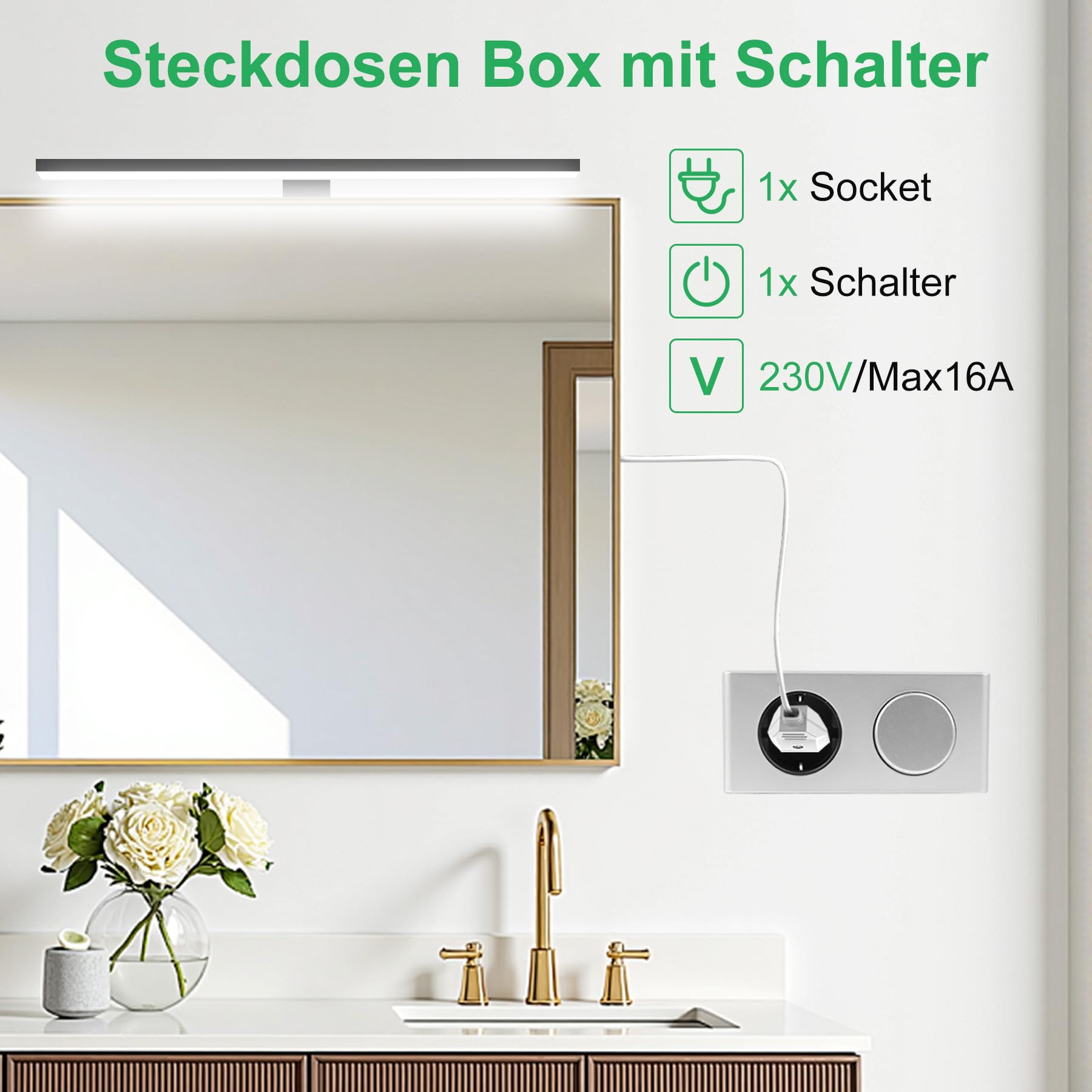 LED Spiegelleuchte Badezimmer 10W 820LM 40cm Neutralweiß 4000K