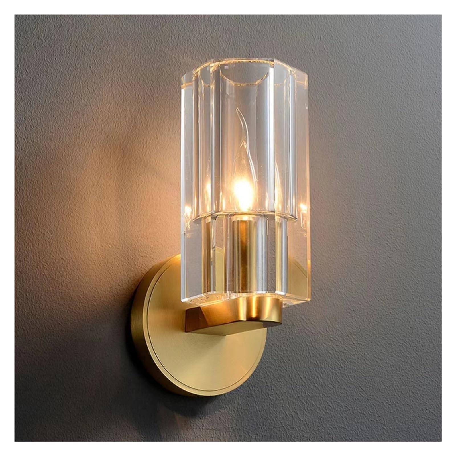 ASerZenith Luxury Copper Wall Light Indoor Gold Wall Sconce Aisle Light Stair Wall Lamp For Parlor Bedroom Hotel Porch Light,Cool White-10 * 20Cm