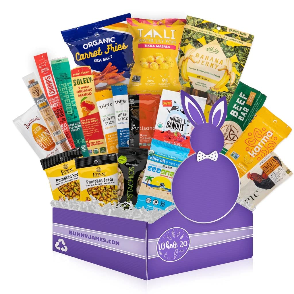 Whole 30 Approved Foods Snacks Box- No Added Sugar, Gluten Free, Dairy Free, Savory Snacks perfect f